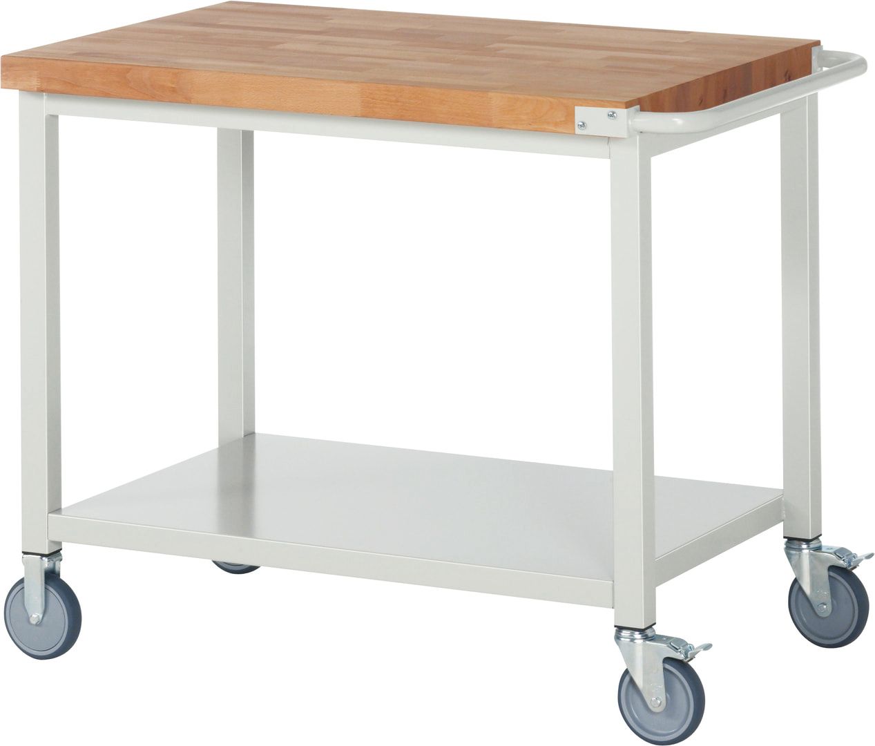 Mobile Werkbank mit Ablageboden - höhenverstellbar 880-1.080 mm - 1.000 x 700 mm (BxT) - Traglast 450 kg - Anthrazitgrau