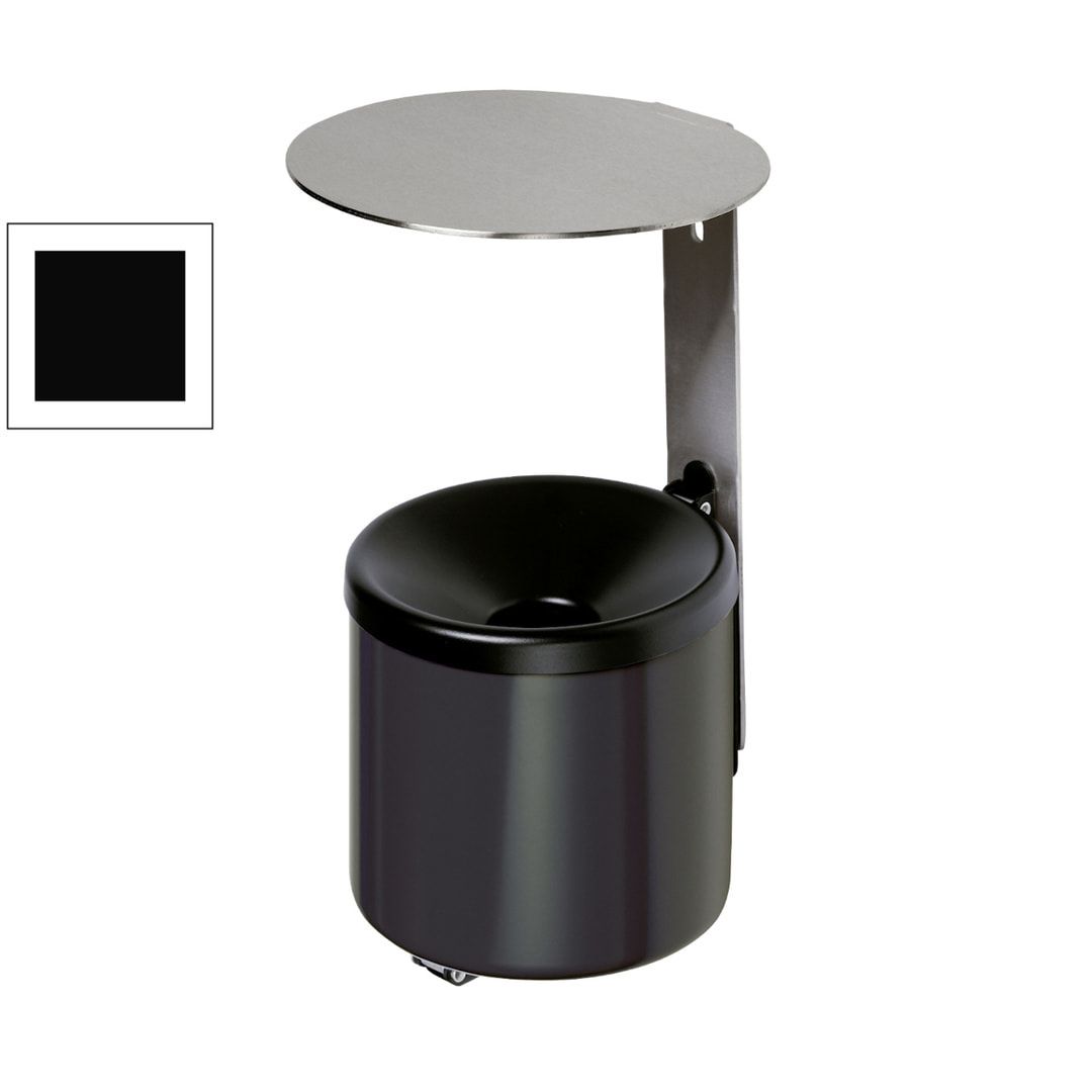 Wandascher - Volumen 0,6 l - 100 x 90 x 120 mm (HxBxT) - Edelstahl