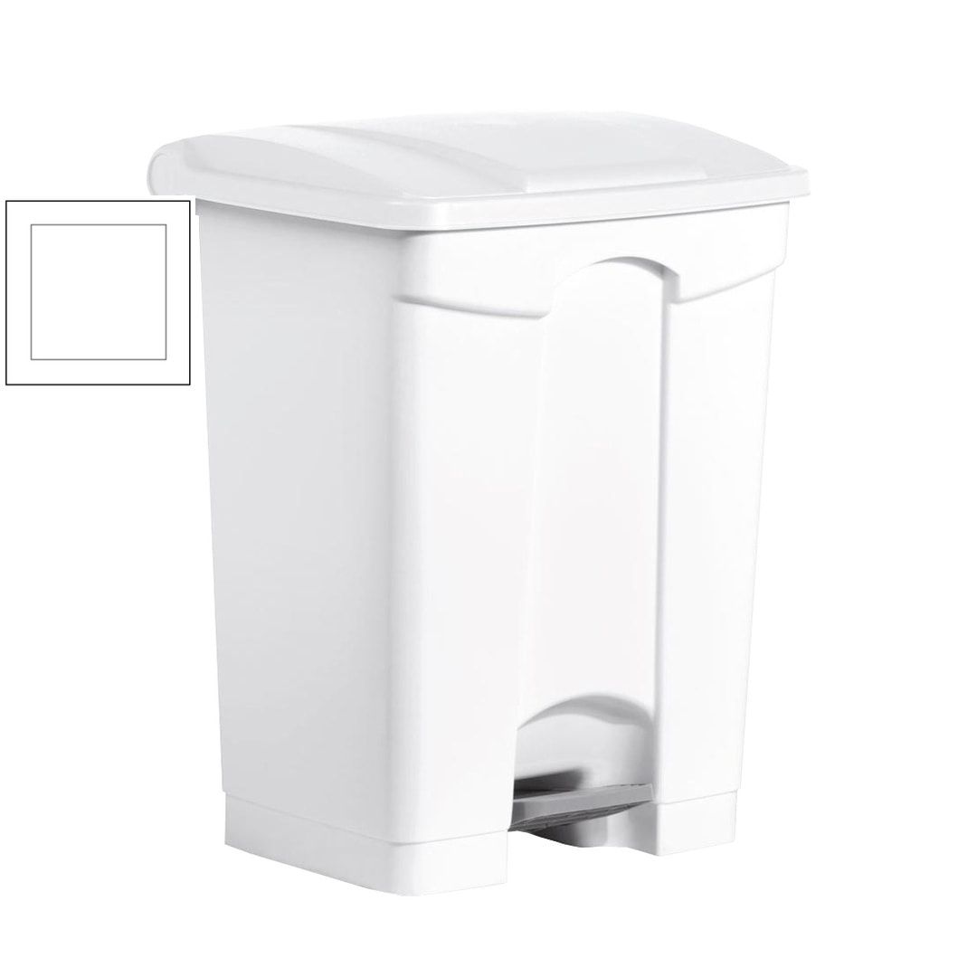 Wertstoffsammler aus Kunststoff - Volumen 70 l - 670 x 500 x 410 mm (HxBxT) - Behälter weiß - Deckel blau