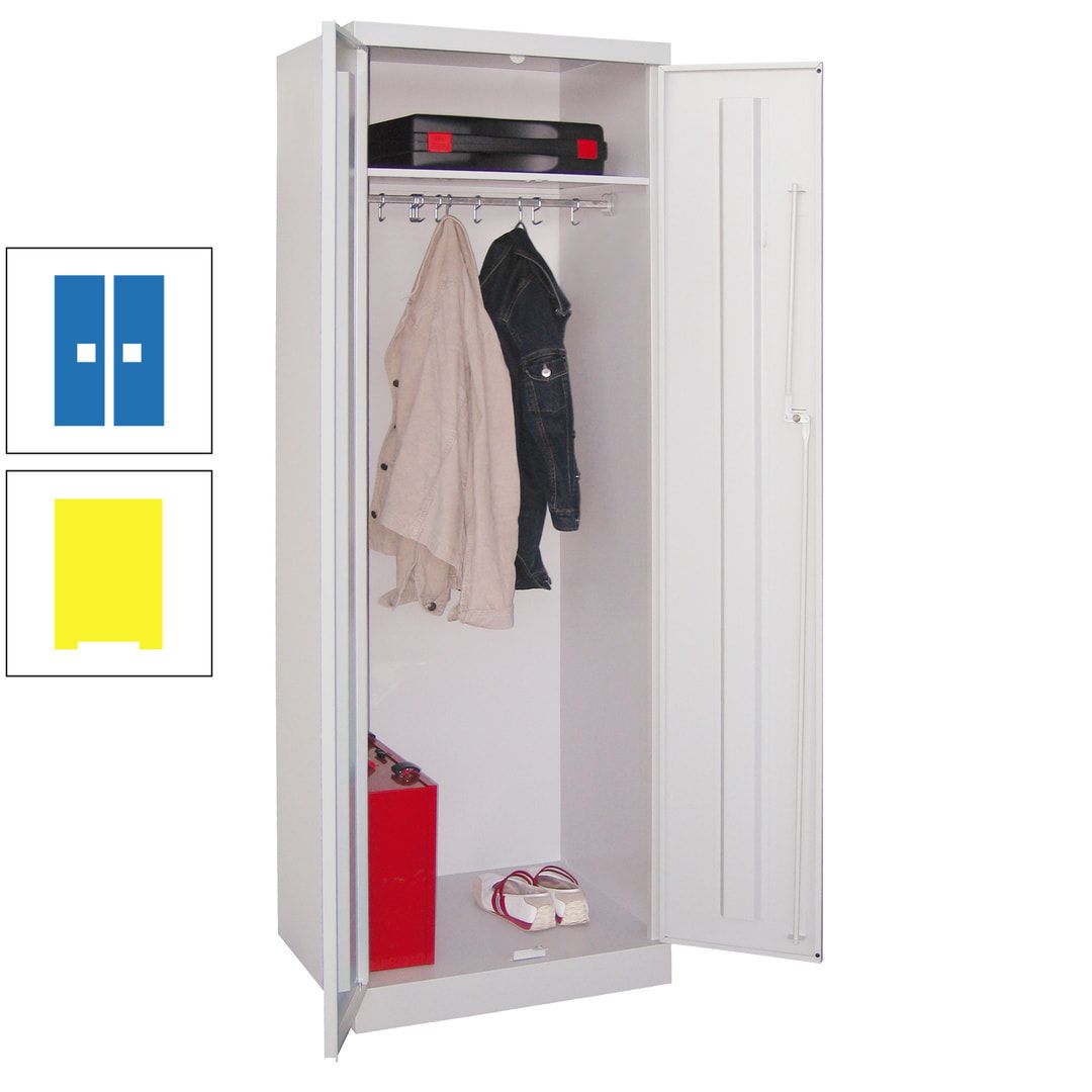 Garderobenschrank - 1 Fachboden - Kleiderstange - 1.800x600x500 mm (HxBxT) - Zylinderschloss - anthrazitgrau