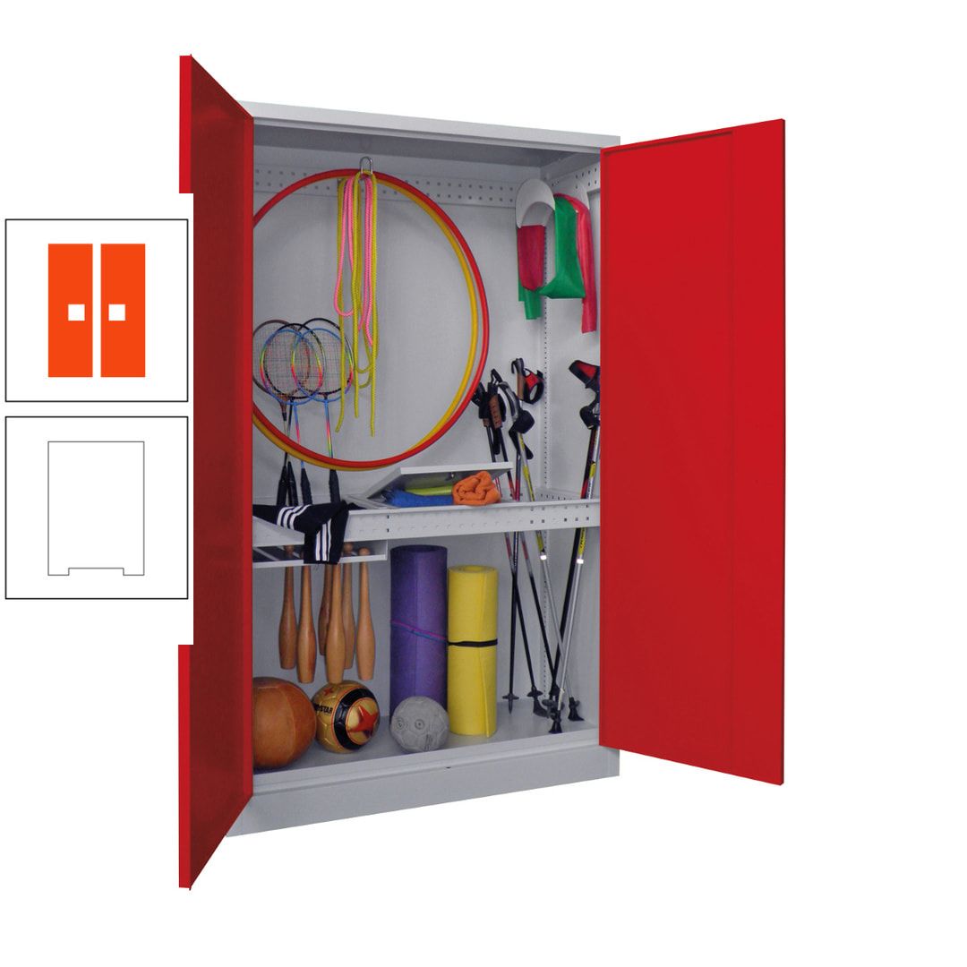 Sportschrank - Vollblechtüren - 1.950x1.200x500 mm (HxBxT) - anthrazitgrau