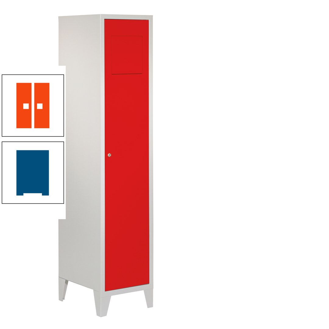 Wäschesammelschrank - 1.850 x 400 x 500 mm (HxBxT) - Füße - Drehriegel - anthrazitgrau