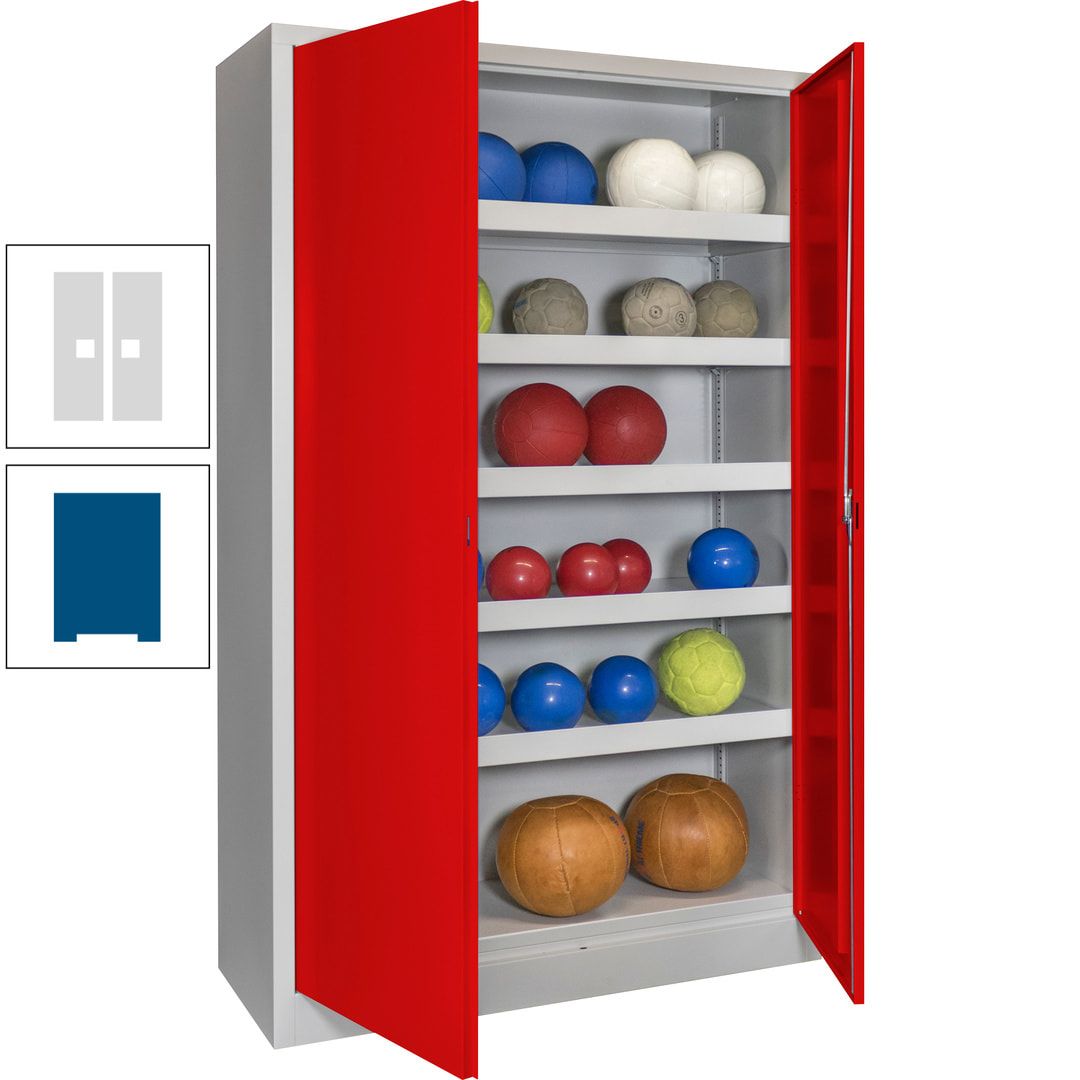 Ballschrank - Vollblechtüren - 5 Böden - 1.950x1.200x500 mm (HxBxT) - anthrazitgrau