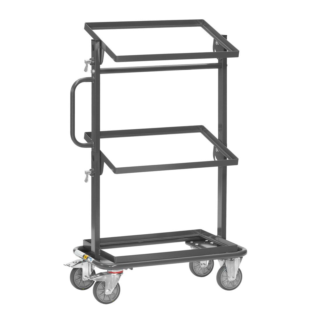 Fetra - ESD-Etagenwagen für Eurokästen - 3 Etagen - offene Rahmen - feste Ladeflächen - Tragkraft 200 kg - 1.178 x 821 x 455 mm (HxBxT)