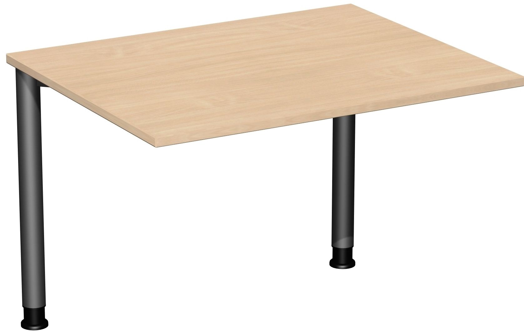 Schreibtisch - 4-Fuß Flex - Bürotisch - Höhe 680-800 mm - 1.000 x 800 mm (BxT) - Gestell anthrazit - Ahorn