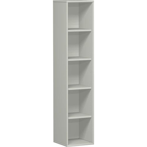 Büroregal, 5 Ordnerhöhen, modular, Metallsockel/Standfüße, Dreischicht-Feinspan, Einlegeboden, 1.920 x 1.000 x 425 mm (HxBxT), Dekor Ahorn