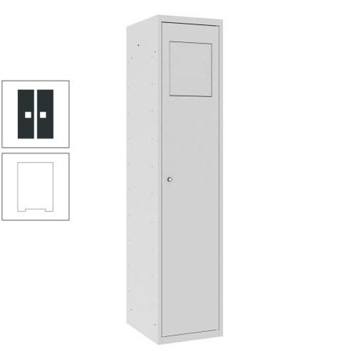 Wäschesammelschrank, Wäscheschrank, Einwurfklappe, Beutelhalter, 1.800 x 400 x 500 mm (HxBxT), Korpus anthrazitgrau, Front anthrazitgrau