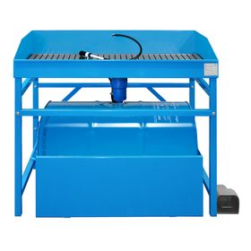Teilereiniger - Teilewaschgerät - Auffangwanne - 1 x 200 l Fass Purgasol - Traglast 250 kg - Arbeitshöhe 870 mm