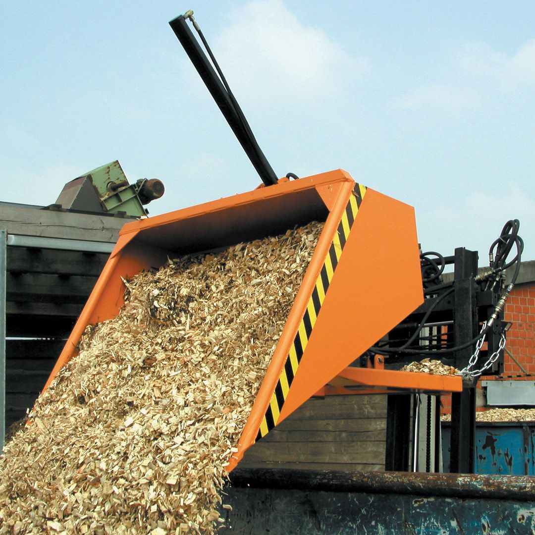 BAUER Staplerschaufel hydraulisch - 1.200 l - 1.500 kg - Doppelgelenk - feuerrot