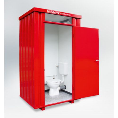 Toilettenbox - Sanitärcontainer - Toilettencontainer - 2.425 x 1.400 x 1.250 mm (HxBxT) - doppelwandige Einflügeltür