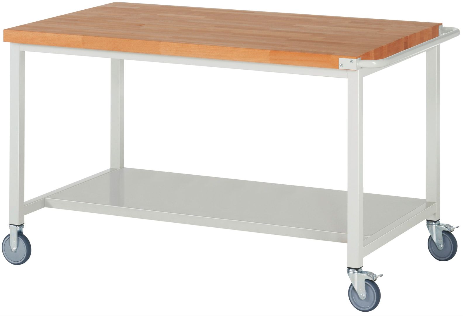Mobile Werkbank mit Ablageboden - höhenverstellbar 880-1.080 mm - 1.500 x 900 mm (BxT) - Traglast 450 kg - Anthrazitgrau