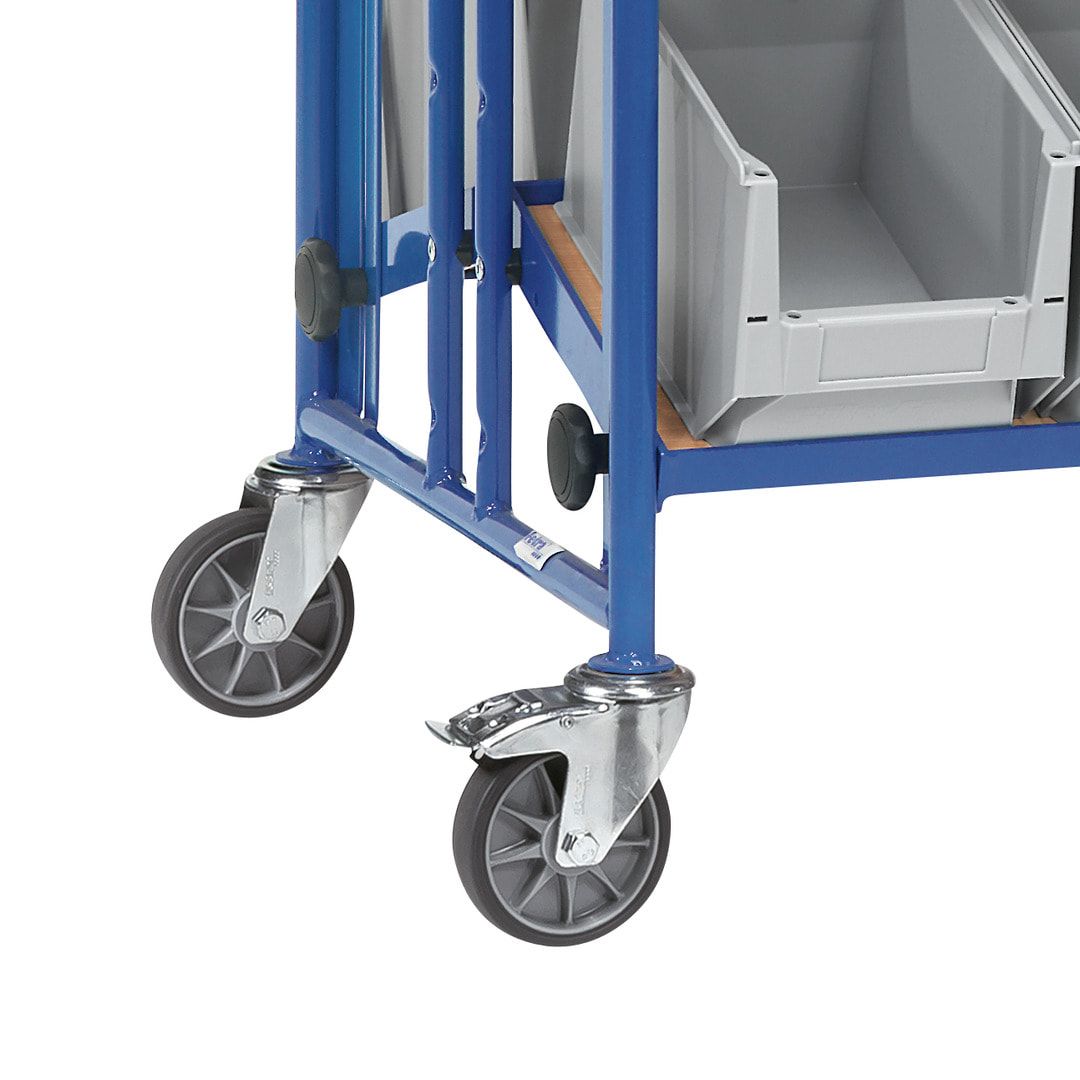 Fetra - Etagenwagen für 52 Sichtlagerkästen - 1.530 x 740 x 1.420 mm (HxBxT)