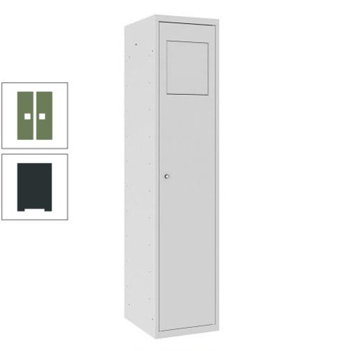Wäschesammelschrank, Wäscheschrank, Einwurfklappe, Beutelhalter, 1.800 x 400 x 500 mm (HxBxT), Korpus anthrazitgrau, Front anthrazitgrau