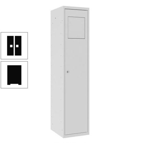 Wäschesammelschrank, Wäscheschrank, Einwurfklappe, Beutelhalter, 1.800 x 400 x 500 mm (HxBxT), Korpus anthrazitgrau, Front anthrazitgrau