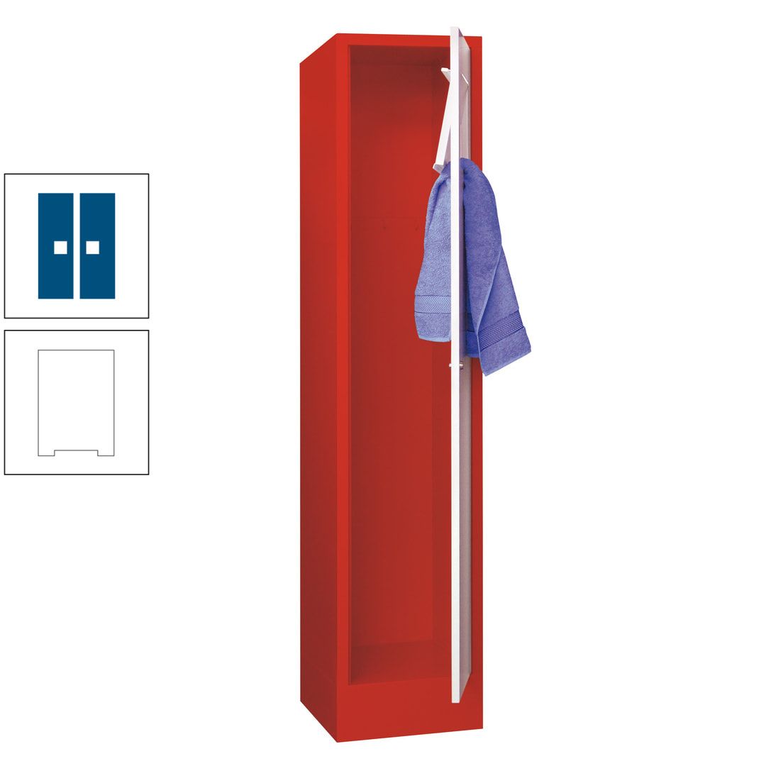 Wäschesammelschrank - 1.850 x 400 x 500 mm (HxBxT) - Sockel - Zylinderschloss - anthrazitgrau