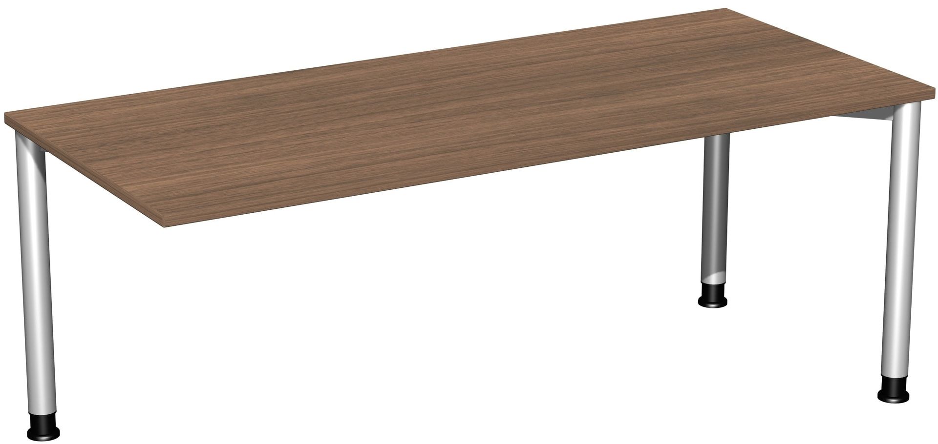 Schreibtisch - 4-Fuß Flex - Bürotisch - Höhe 680-800 mm - 1.000 x 800 mm (BxT) - Gestell anthrazit - Ahorn