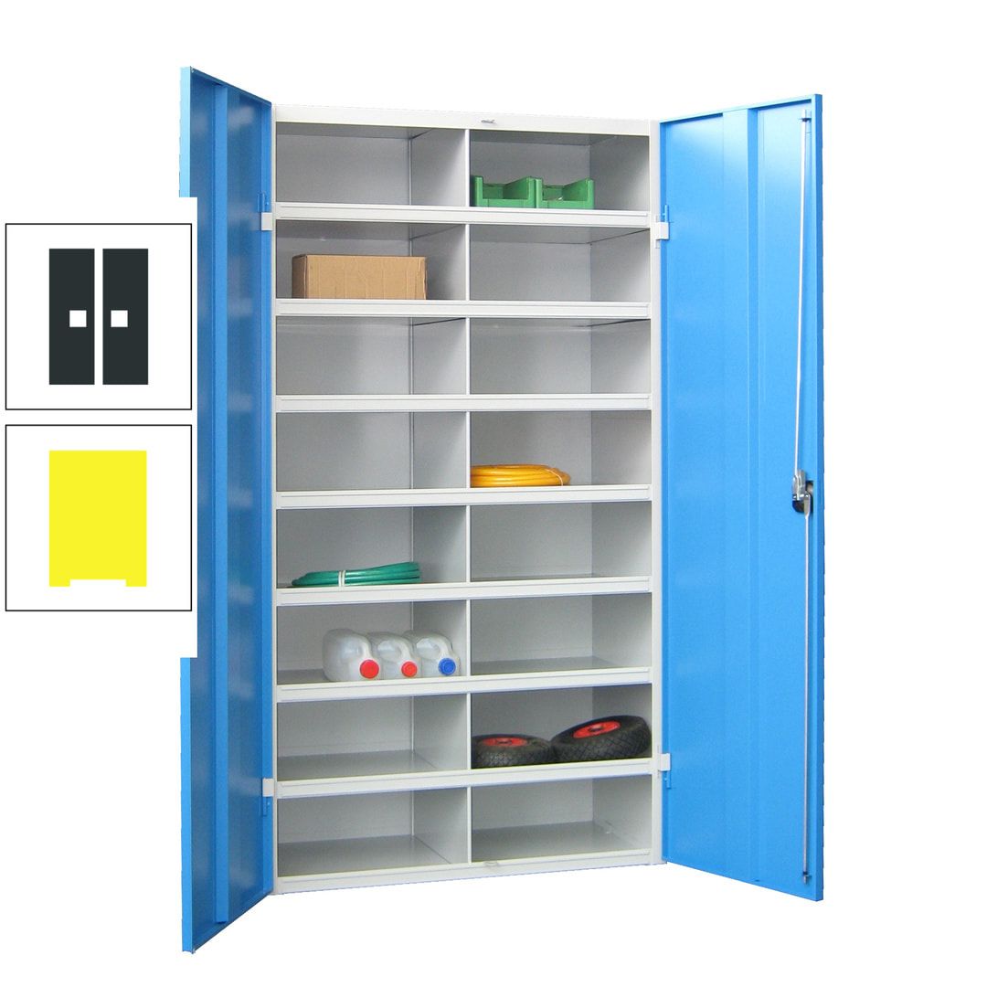 Aktenschrank - Fächerschrank - Sortierstation - 16 Fächer - Büroschrank - Dokumentenablage - 1.800 x 1.000 x 530 mm (HxBxT) - anthrazitgrau
