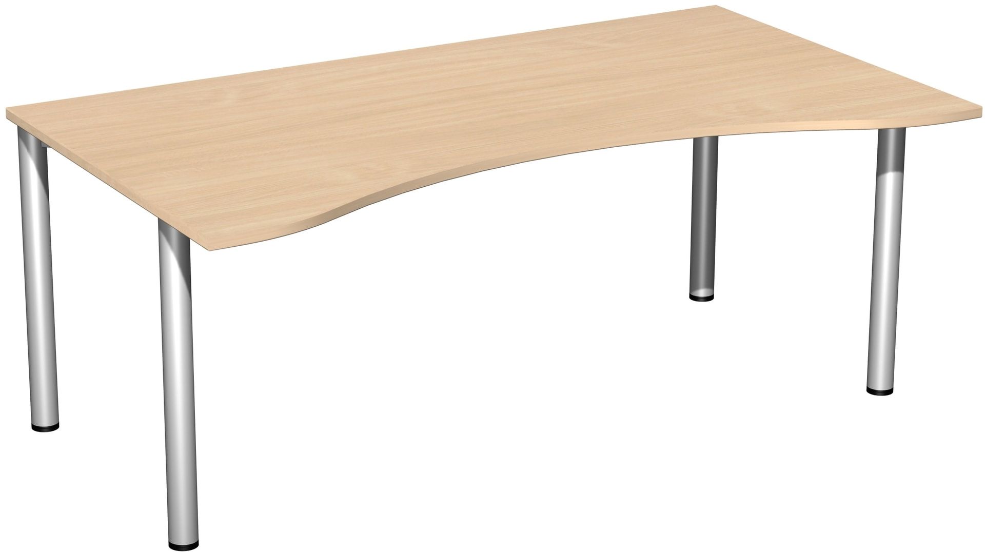 Ergo-Schreibtisch - 4-Fuß Flex - Bürotisch - 720 x 1.600 x 1.000 mm (HxBxT) - Gestell anthrazit - Ahorn
