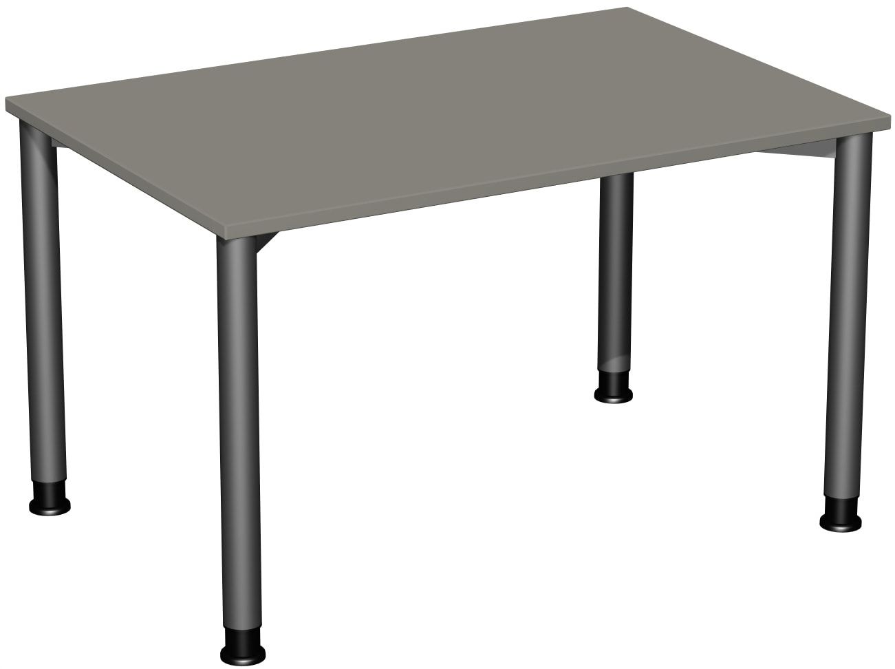 Schreibtisch - 4-Fuß Flex - Bürotisch - Höhe 680-800 mm - 1.200 x 600 mm (BxT) - Gestell anthrazit - Ahorn