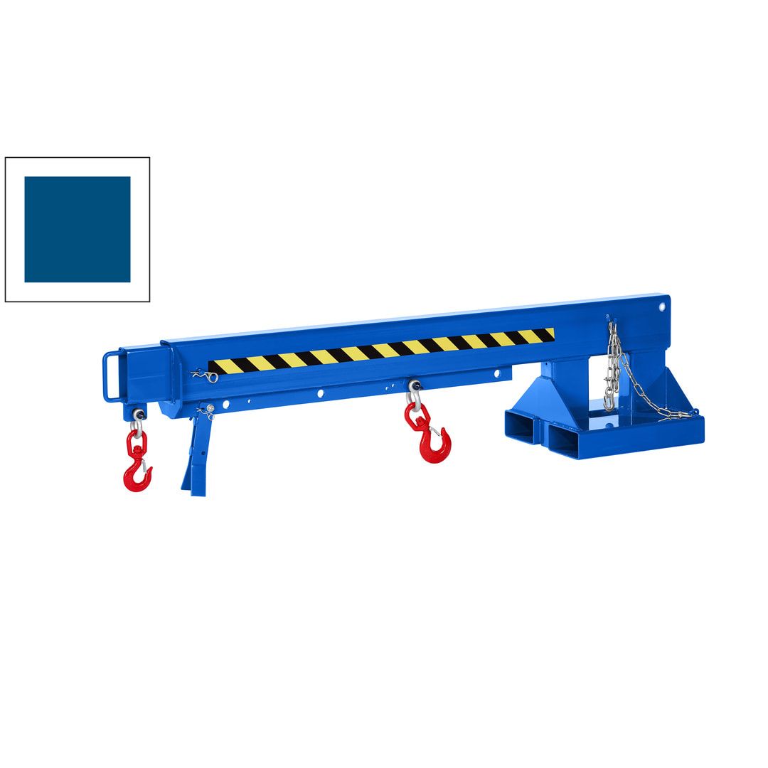 Kranarm für Gabelstapler - max. Traglast 3.000 kg - Länge 2.220 - 3.720 mm - enzianblau