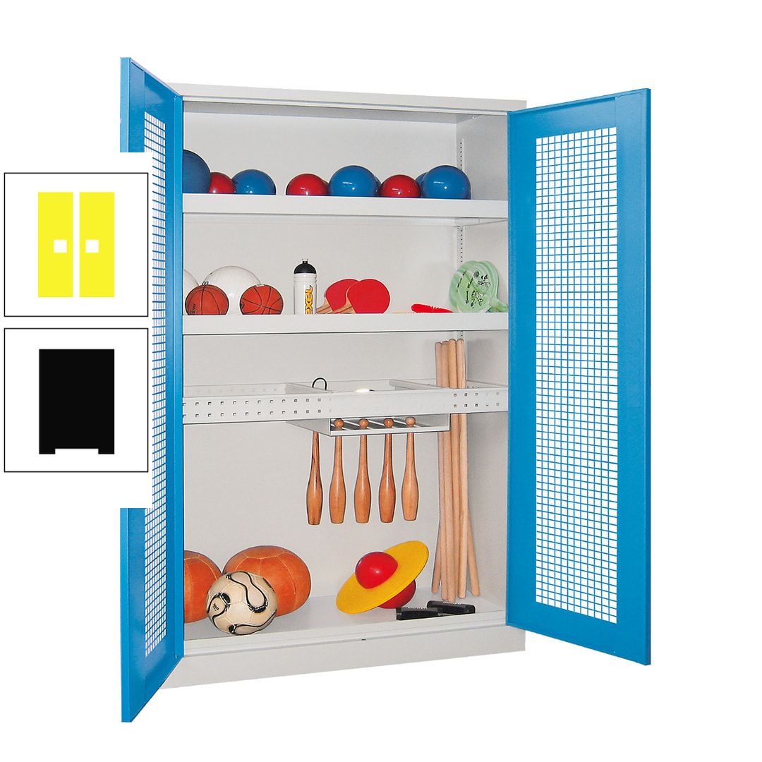Sportschrank - Vollblechtüren - Variante 2 - 1.950x1.200x500 mm (HxBxT) - anthrazitgrau