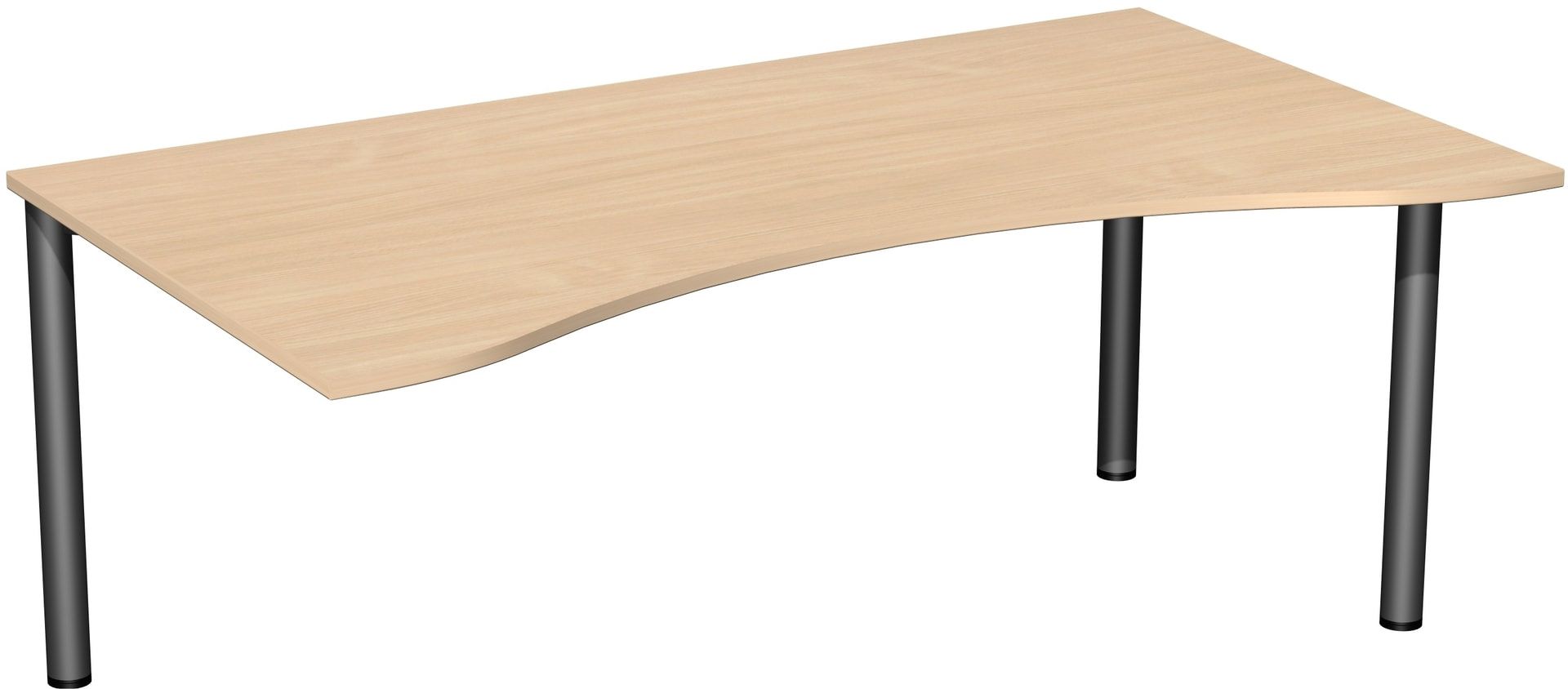 Ergo-Schreibtisch - 4-Fuß Flex - Bürotisch - 720 x 1.600 x 1.000 mm (HxBxT) - Gestell anthrazit - Ahorn