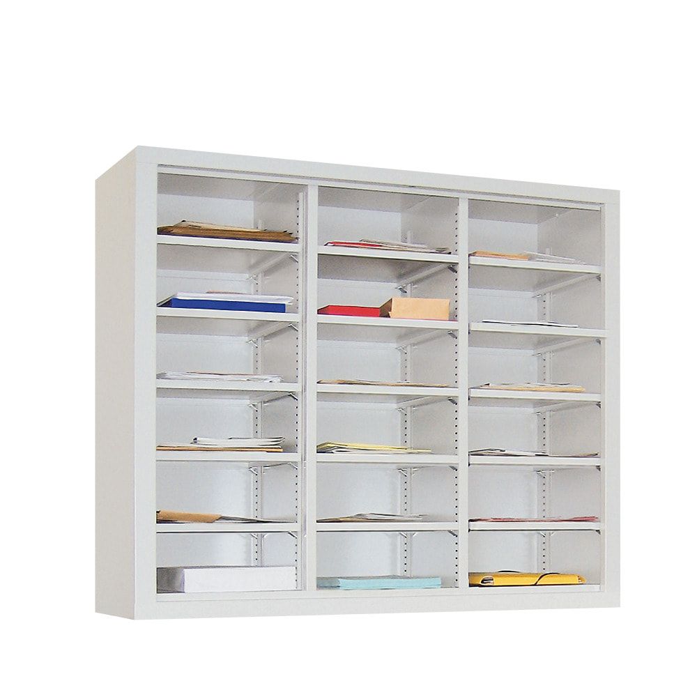 Dokumentenregal - Sortierstation - Ordnungsregal - Fächerregal - 18 Fächer - Postverteiler - 1.000 x 1.000 x 400 mm (HxBxT) - anthrazitgrau