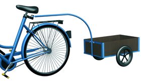 Fahrradanhänger mit Bordwänden - Traglast 150 kg - 765 x 625 x 1.595 mm (HxBxT)