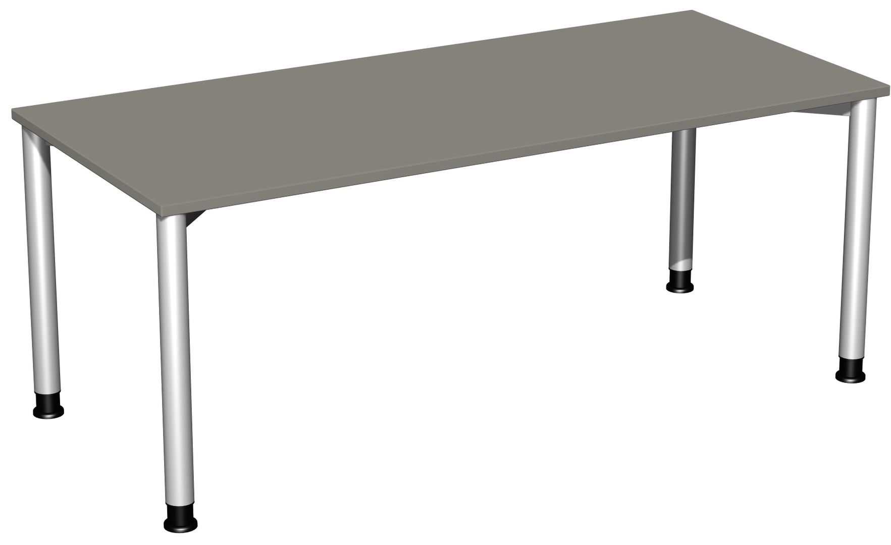 Schreibtisch - 4-Fuß Flex - Bürotisch - Höhe 680-800 mm - 1.000 x 800 mm (BxT) - Gestell anthrazit - Ahorn