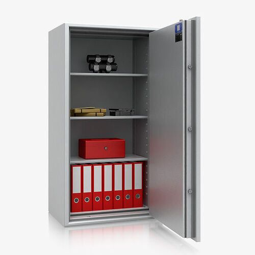 Dokumentensafe, Aktentresor, Geldschrank, Möbeltresor, VdS B S2, 60 Min feuerfest, Tür 1-flügelig, 1.137 x 704 x 471 mm (HxBxT), Farbe lichtgrau