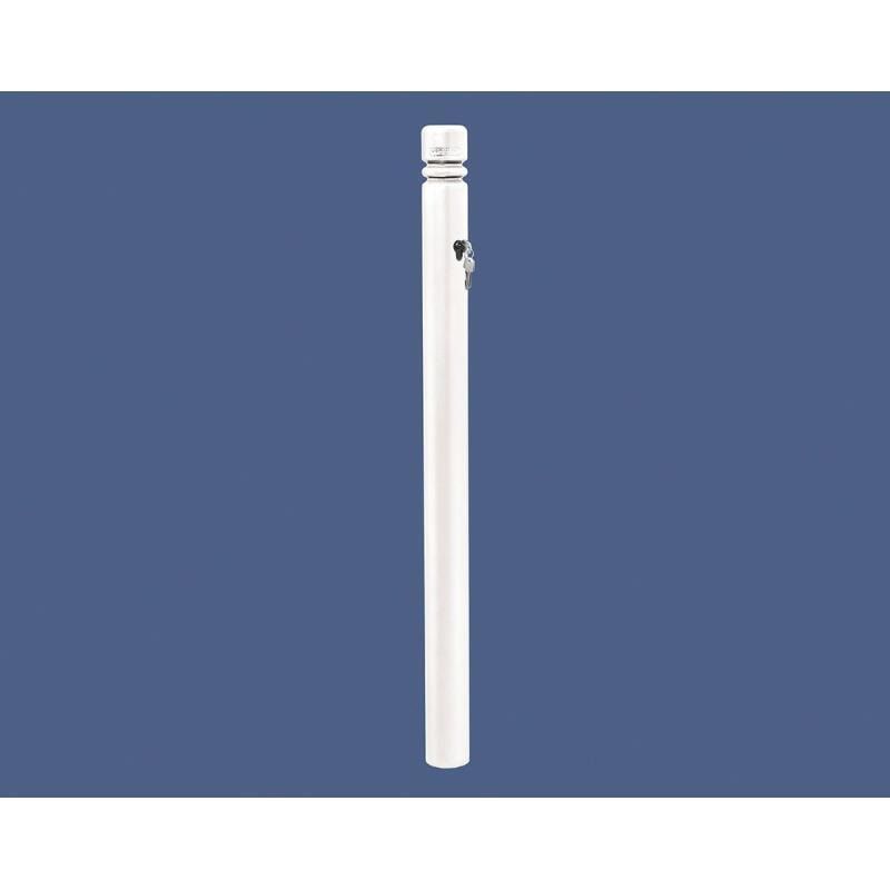 Herausnehmbarer Pfosten mit Ringkopf und Zylinderschloss - 76 x 955 mm (DxH) - Farbe enzianblau