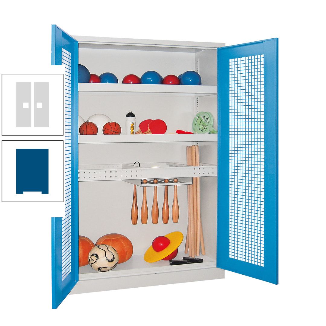 Sportschrank - Vollblechtüren - Variante 2 - 1.950x1.200x500 mm (HxBxT) - anthrazitgrau