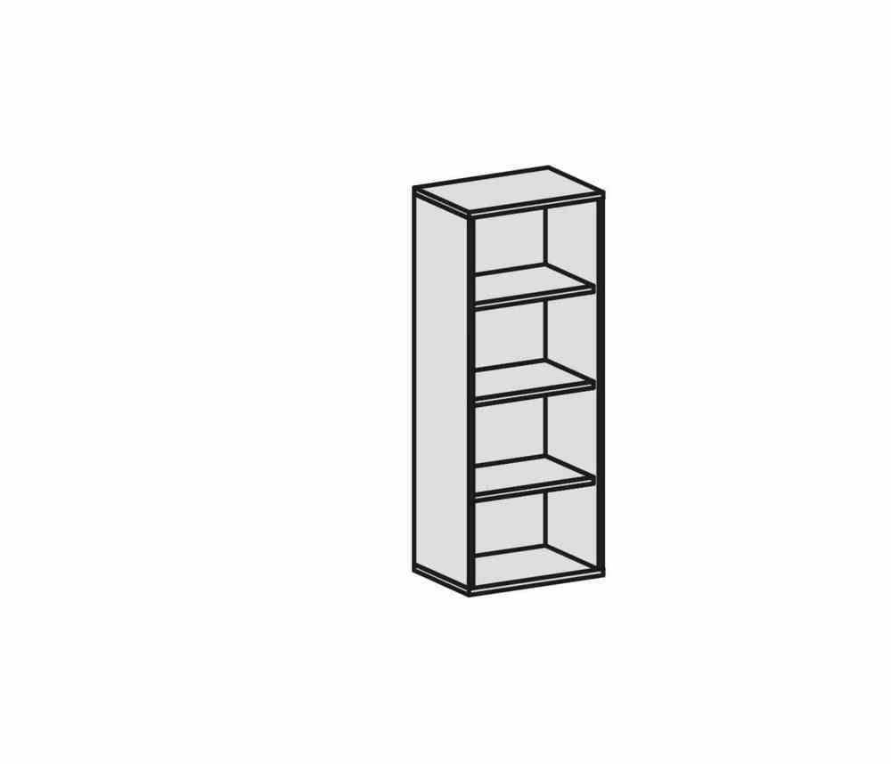 Büroregal, 4 Ordnerhöhen, Metallsockel/Standfüße, Dreischicht-Feinspan, 3 Einlegeböden, 1.536 x 1.000 x 425 mm (HxBxT), Dekor Ahorn