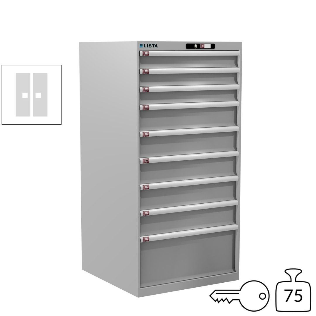 Lista Schubladenschrank - 13.106.010 - 1.450x717x725 mm (HxBxT) - 9 Schubladen - 200 kg - Key Lock - lichtblau (RAL 5012)