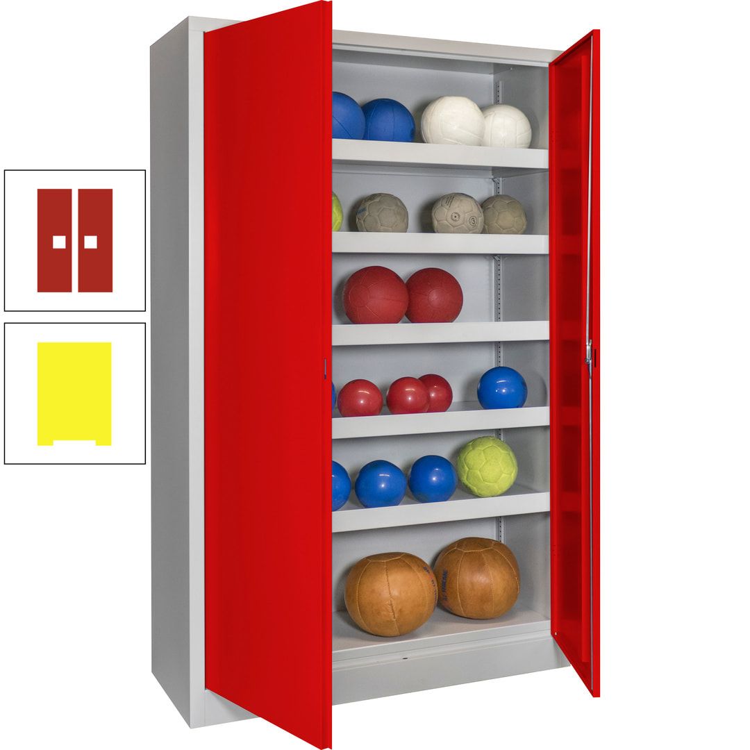 Ballschrank - Vollblechtüren - 5 Böden - 1.950x1.200x500 mm (HxBxT) - anthrazitgrau
