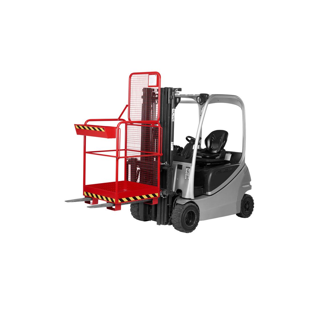 Arbeitsbühne für Stapler und Frontlader - Arbeitskorb - Montagebühne - Traglast 240 kg - 1.900 x 800 x 800 mm - anthrazitgrau