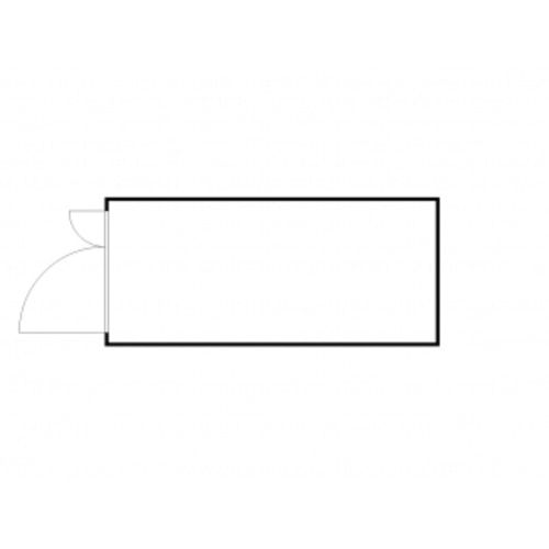 Gefahrstoffcontainer - Gefahrstoffdepot - 2.300 x 5.080 x 2.170 mm (HxBxT) - Auffangvolumen 1.480 l - Doppelflügeltür kurze Seite
