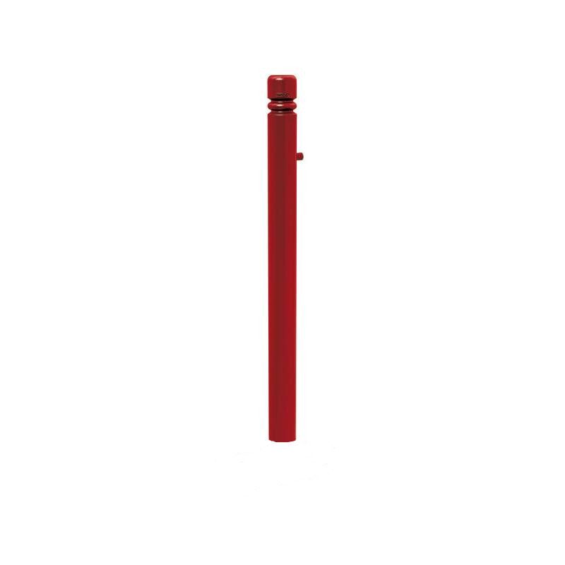 Herausnehmbarer Pfosten mit Ringkopf und Dreikantschloss - 76 x 955 mm (DxH) - Farbe enzianblau