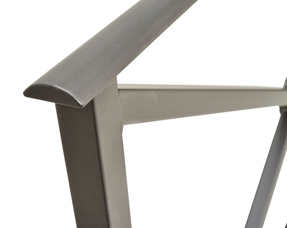 Geländer Kreuz und Kreis - 1.000 x 800 mm - flacher Handlauf - Farbe enzianblau - Außengeländer Systemgeländer