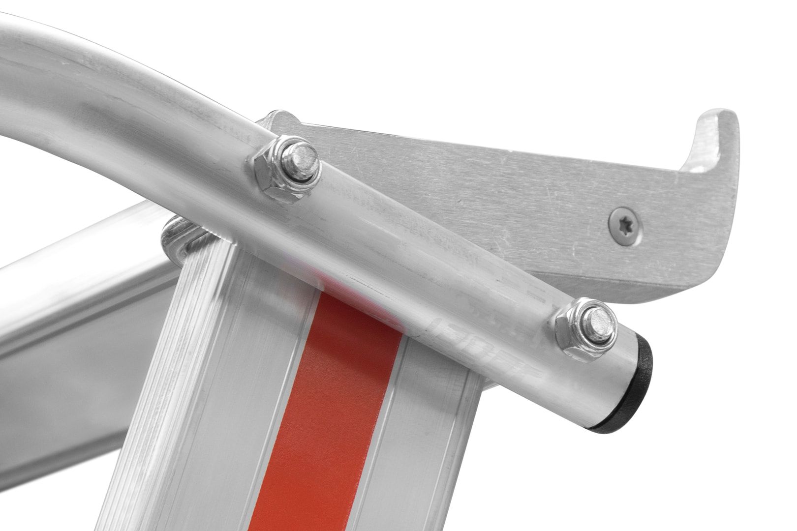Plattformleiter mit langem Handlauf - Kipprollen - Leiterlänge 1.950 mm - mit Einhängehaken und Ablageschale - Aluleiter - Hymer