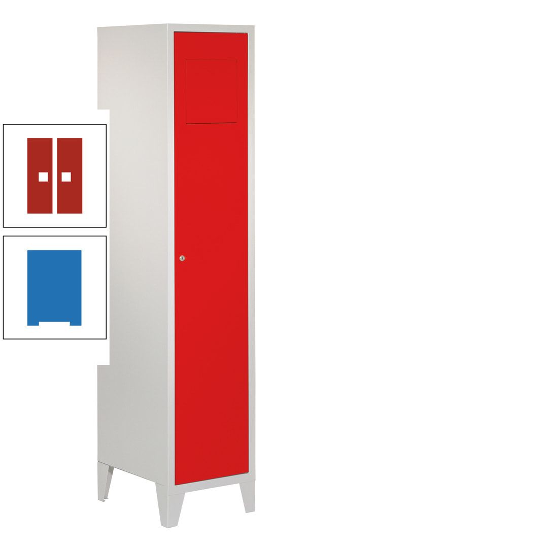 Wäschesammelschrank - 1.850 x 400 x 500 mm (HxBxT) - Füße - Drehriegel - anthrazitgrau