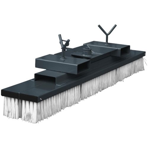 Kehrbesen für Gabelstapler, Breite 1.000 mm, 2-fach verstellbar, austauschbare Bürsten, Pulverbeschichtet, Farbe anthrazitgrau (RAL 7016)