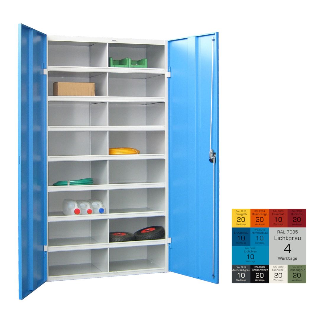 Aktenschrank - Fächerschrank - Sortierstation - 16 Fächer - Büroschrank - Dokumentenablage - 1.800 x 1.000 x 530 mm (HxBxT) - anthrazitgrau