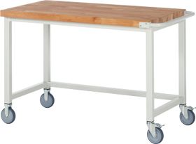 Mobile Werkbank - 880 x 1.250 x 700 mm (HxBxT) - Traglast 450 kg - Buche - Farbe wählbar
