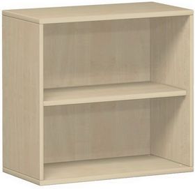 Anstell-Büroregal, Schreibtischhöhe, justierbare Stellfüße, Dreischicht-Feinspan, Einlegeboden, 720 x 425 mm (HxT), Breite und Dekor wählbar