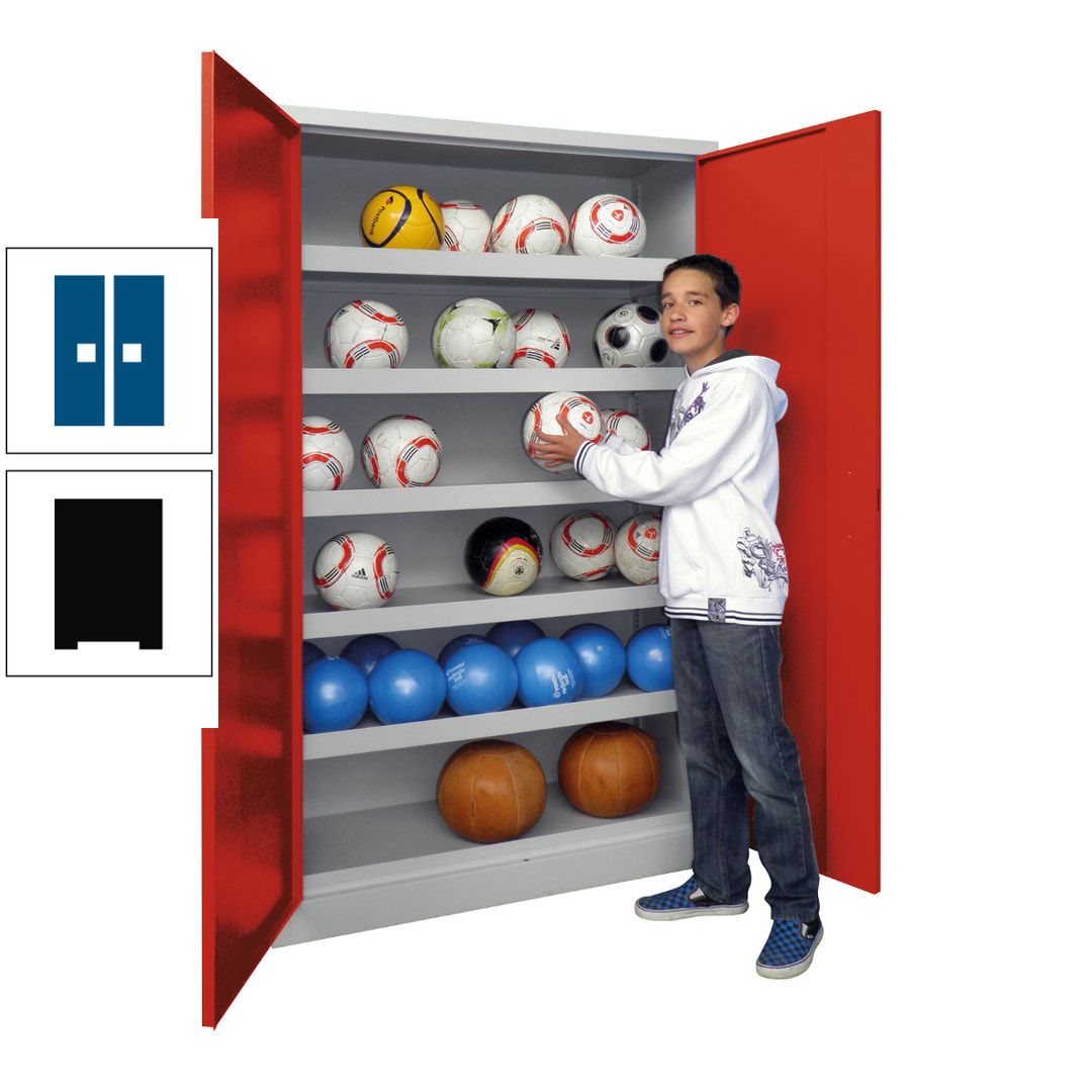 Ballschrank - Vollblechtüren - 5 Böden - 1.950x1.500x500 mm (HxBxT) - anthrazitgrau