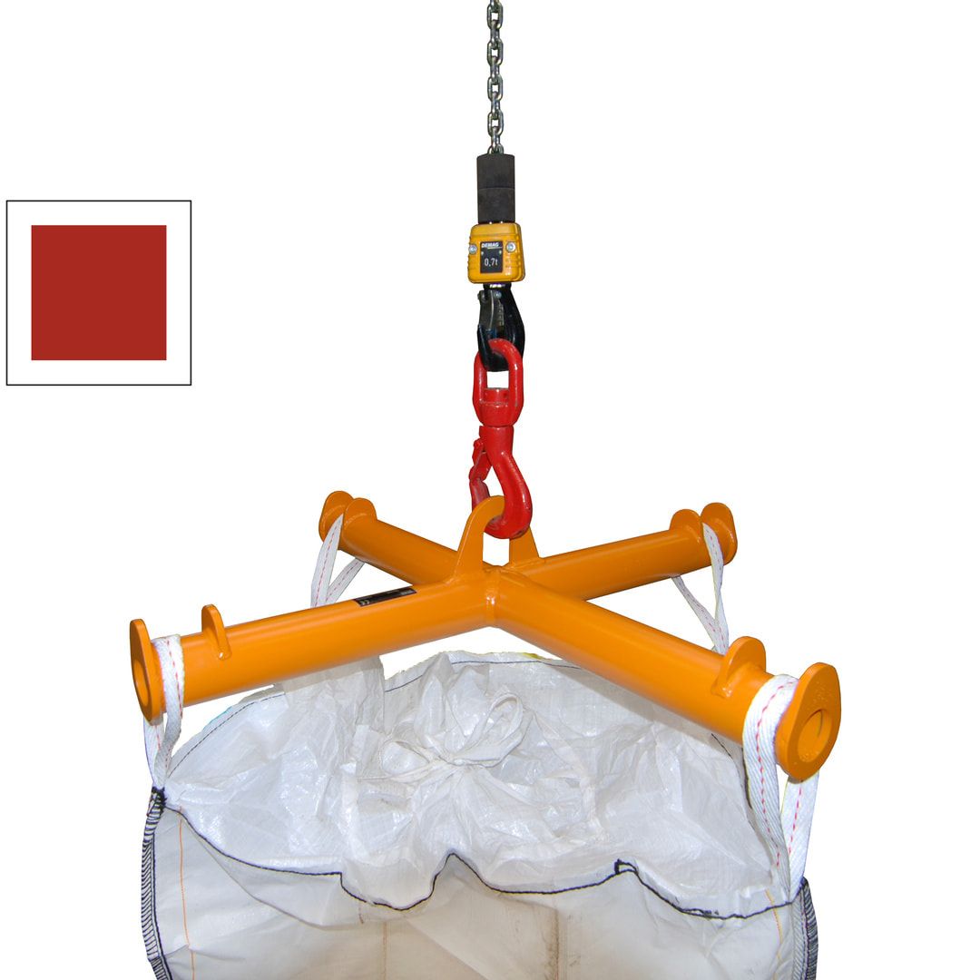 Big-Bag-Traverse für Gabelstapler und Kran - 215 x 1.095 x 1.095 mm - feuerrot