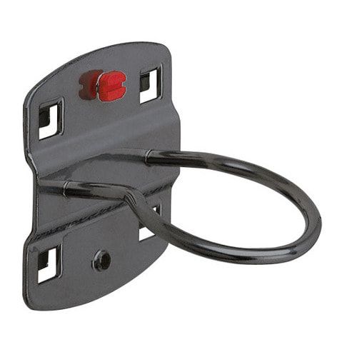 Maschinenhalter, für Lochplatte, große Grundplatte, Schraubsystem, Durchmesser 40 mm, Stahl, Kunststoff, Farbe Aluminium