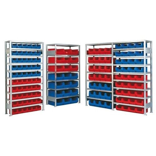 Robustes Regalsystem für Sichtlagerkästen - Anbaufeld - Sortimentsregal - 2.000 x 1.005 x 325 mm (HxBxT)