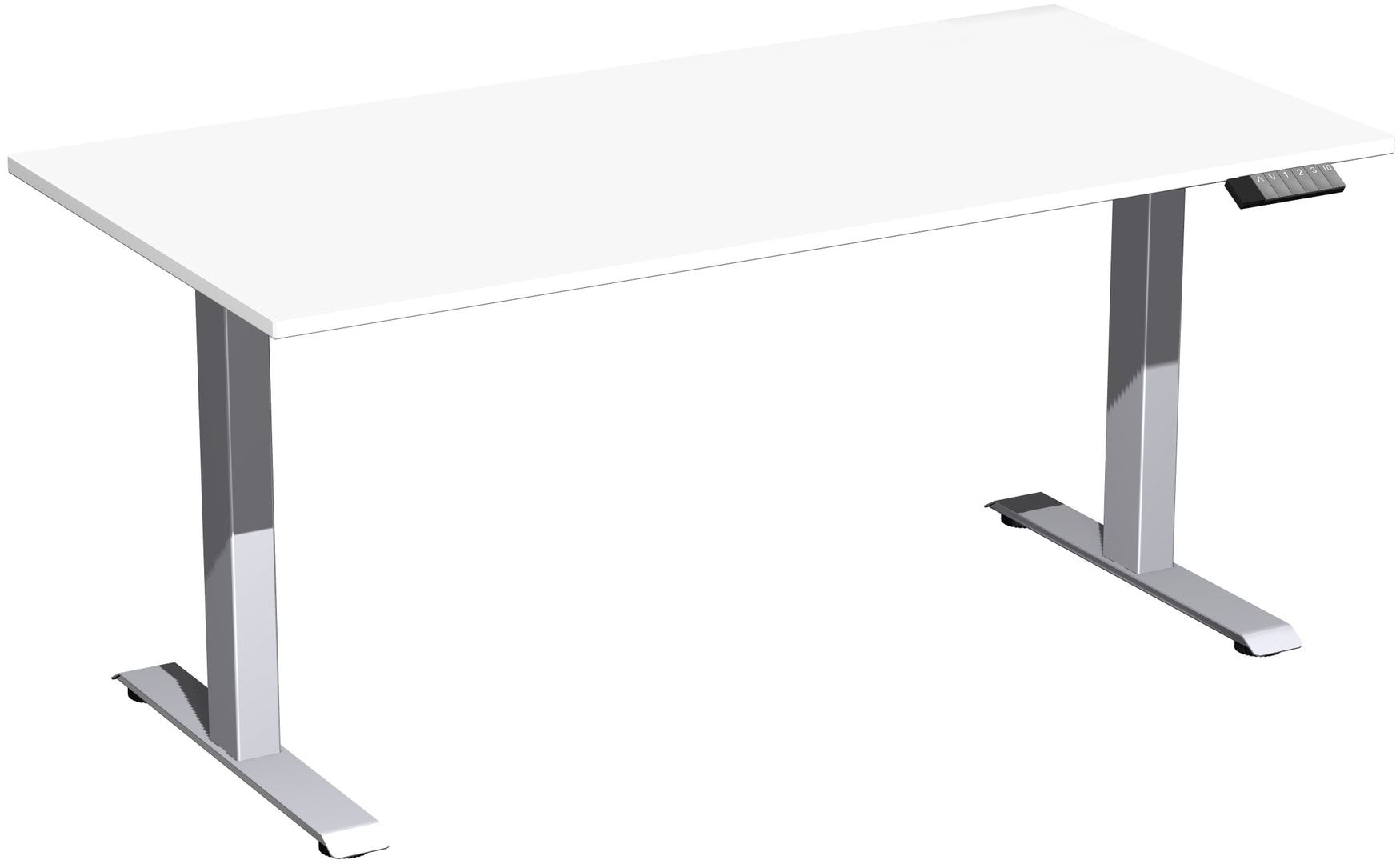 Schreibtisch, Elevate Basic, elektronisch höhenverstellbar, 730 - 1.230 x 1.200 x 800 mm (HxBxT), Gestell anthrazit, Dekor Ahorn